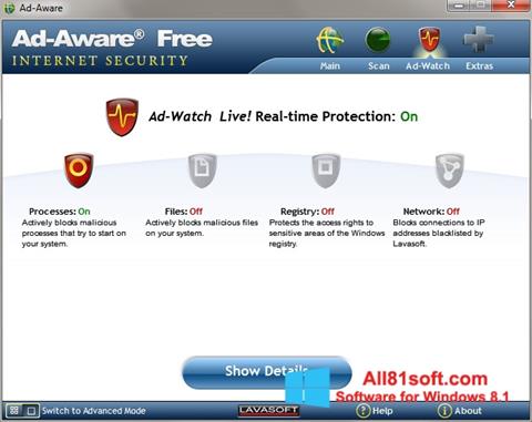 Ekrānuzņēmums Ad-Aware Windows 8.1