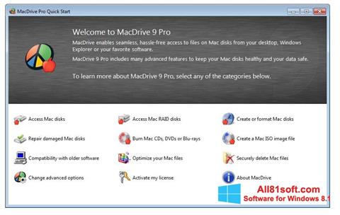 Ekrānuzņēmums MacDrive Windows 8.1