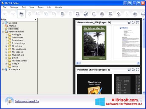 Ekrānuzņēmums PDF24 Creator Windows 8.1
