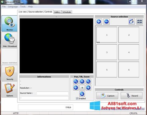 Ekrānuzņēmums webcamXP Windows 8.1