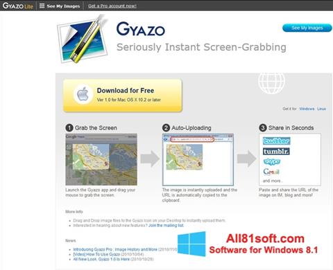 Ekrānuzņēmums Gyazo Windows 8.1
