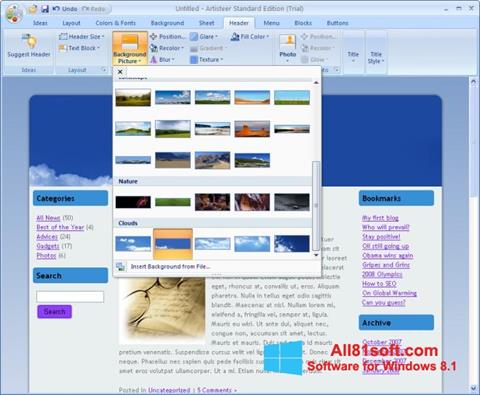 Ekrānuzņēmums Artisteer Windows 8.1