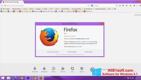 Ekrānuzņēmums Mozilla Firefox Offline Installer Windows 8.1