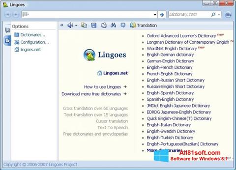 Ekrānuzņēmums Lingoes Windows 8.1
