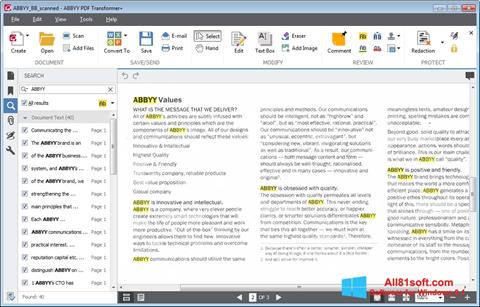 Ekrānuzņēmums ABBYY PDF Transformer Windows 8.1