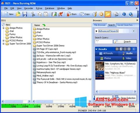 Ekrānuzņēmums Nero Burning ROM Windows 8.1