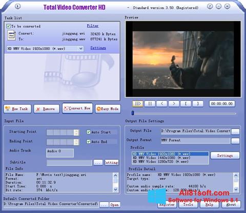 Ekrānuzņēmums Total Video Converter Windows 8.1