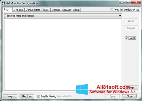 Ekrānuzņēmums Ad Muncher Windows 8.1