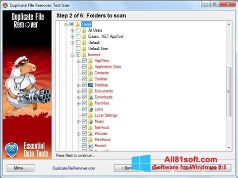 Ekrānuzņēmums Duplicate File Remover Windows 8.1