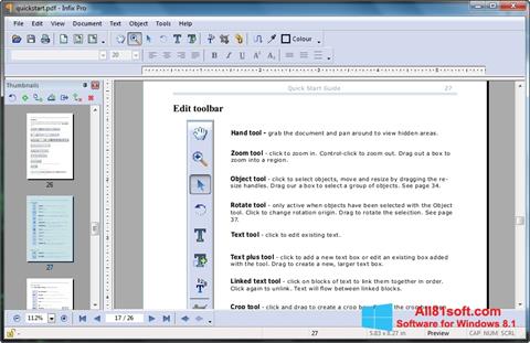 Ekrānuzņēmums Infix PDF Editor Windows 8.1