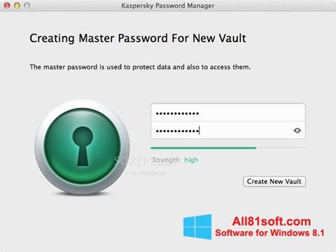 Ekrānuzņēmums Kaspersky Password Manager Windows 8.1