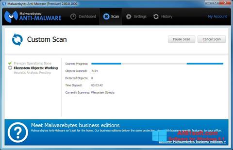 Ekrānuzņēmums Malwarebytes Anti-Malware Windows 8.1