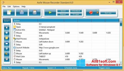 Ekrānuzņēmums Mouse Recorder Windows 8.1
