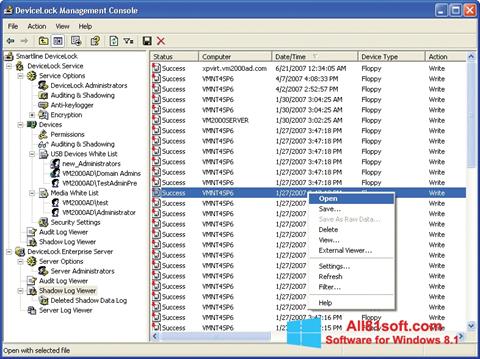 Ekrānuzņēmums DeviceLock Windows 8.1