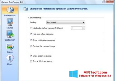 Ekrānuzņēmums Gadwin PrintScreen Windows 8.1