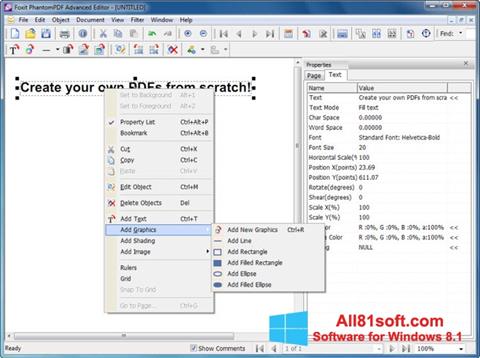 Ekrānuzņēmums Foxit PDF Editor Windows 8.1