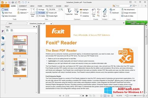 Ekrānuzņēmums Foxit Reader Windows 8.1