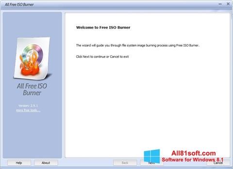 Ekrānuzņēmums ISO Burner Windows 8.1