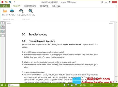 Ekrānuzņēmums Hamster PDF Reader Windows 8.1