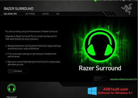 Ekrānuzņēmums Razer Surround Windows 8.1