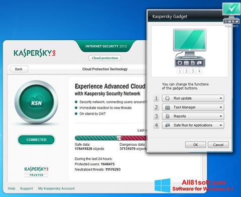 Ekrānuzņēmums Kaspersky Internet Security Windows 8.1