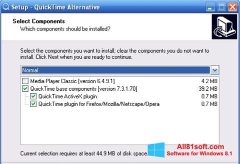 Ekrānuzņēmums QuickTime Alternative Windows 8.1