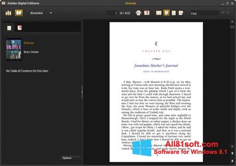 Ekrānuzņēmums Adobe Digital Editions Windows 8.1