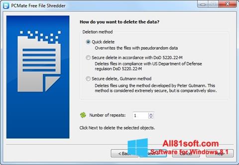Ekrānuzņēmums File Shredder Windows 8.1