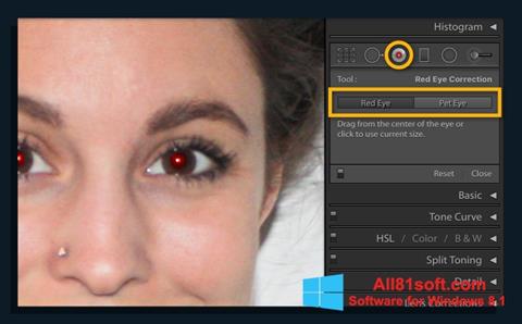 Ekrānuzņēmums Red Eye Remover Windows 8.1