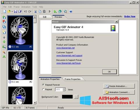 Ekrānuzņēmums Easy GIF Animator Windows 8.1