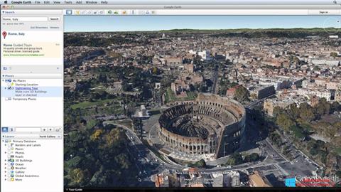 Ekrānuzņēmums Google Earth Windows 8.1