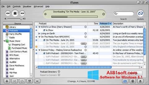 Ekrānuzņēmums iTunes Windows 8.1