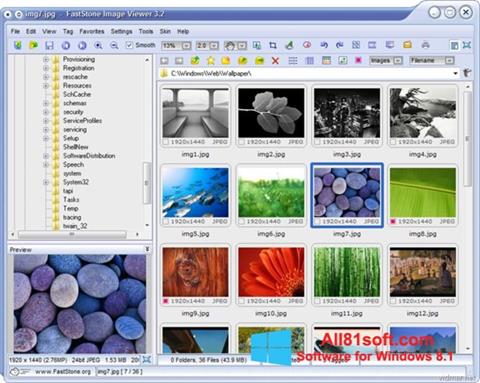 Ekrānuzņēmums FastStone Image Viewer Windows 8.1
