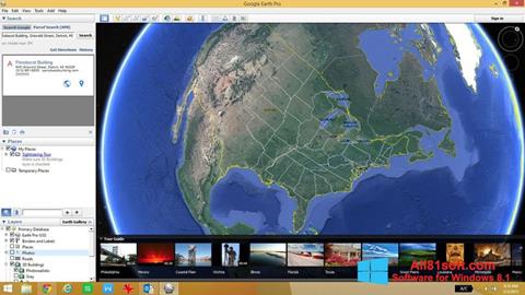 Ekrānuzņēmums Google Earth Pro Windows 8.1