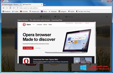 Ekrānuzņēmums Opera Developer Windows 8.1