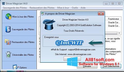 Ekrānuzņēmums Driver Magician Windows 8.1