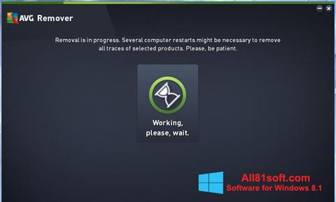 Ekrānuzņēmums AVG Remover Windows 8.1
