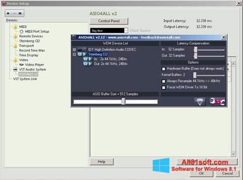Ekrānuzņēmums ASIO4ALL Windows 8.1