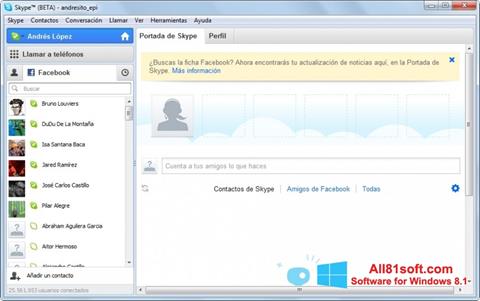 Ekrānuzņēmums Skype Beta Windows 8.1