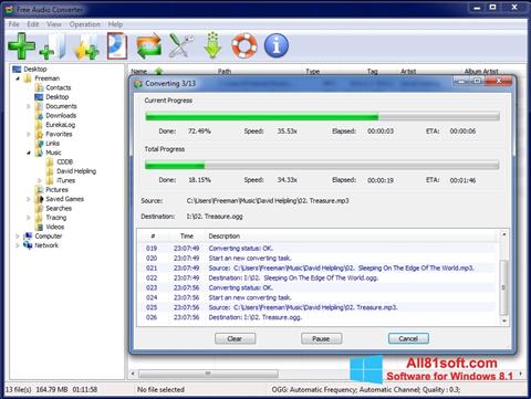 Ekrānuzņēmums Free Audio Converter Windows 8.1