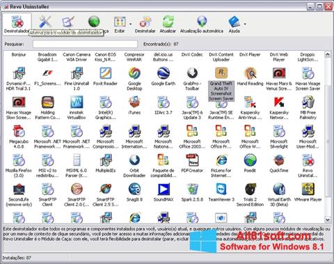Ekrānuzņēmums Revo Uninstaller Windows 8.1