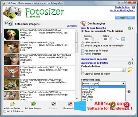 Ekrānuzņēmums Fotosizer Windows 8.1