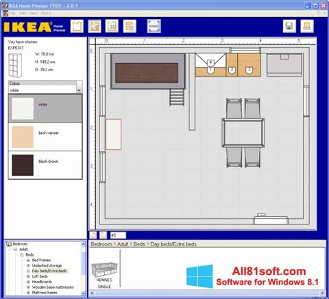 Ekrānuzņēmums IKEA Home Planner Windows 8.1