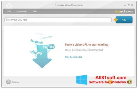 Ekrānuzņēmums Freemake Video Downloader Windows 8.1