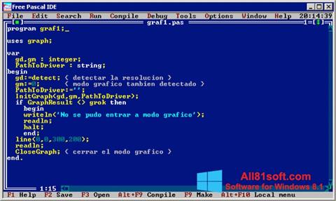 Ekrānuzņēmums Free Pascal Windows 8.1