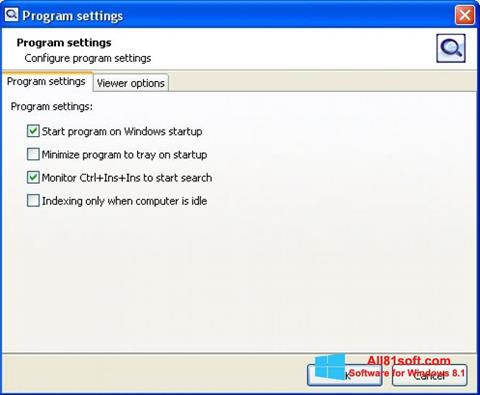 Ekrānuzņēmums SearchInform Windows 8.1