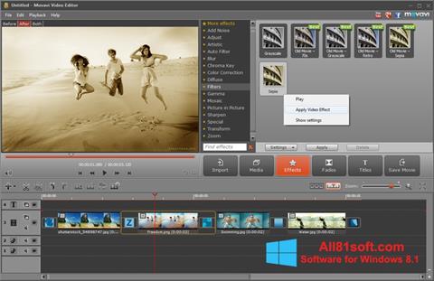 Ekrānuzņēmums Movavi Video Editor Windows 8.1