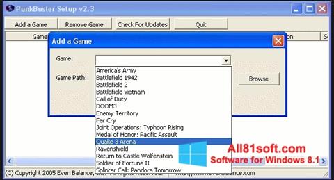 Ekrānuzņēmums PunkBuster Windows 8.1